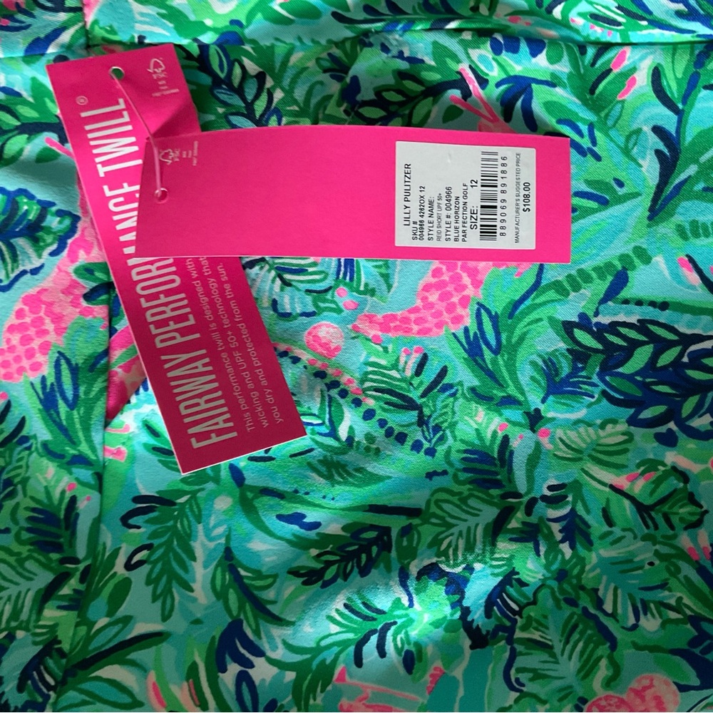 NWT Lilly Pulitzer Luxletic Tropical Print Shorts - Picture 2 of 7